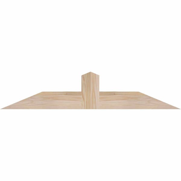 Ekena Millwork Portland Smooth Timber Gable Bracket, Douglas Fir, 36"W x 7"H x 3 1/2"D x 3 1/2"F, 5/12 Pitch GBW036X07X0404POR00SDF - main